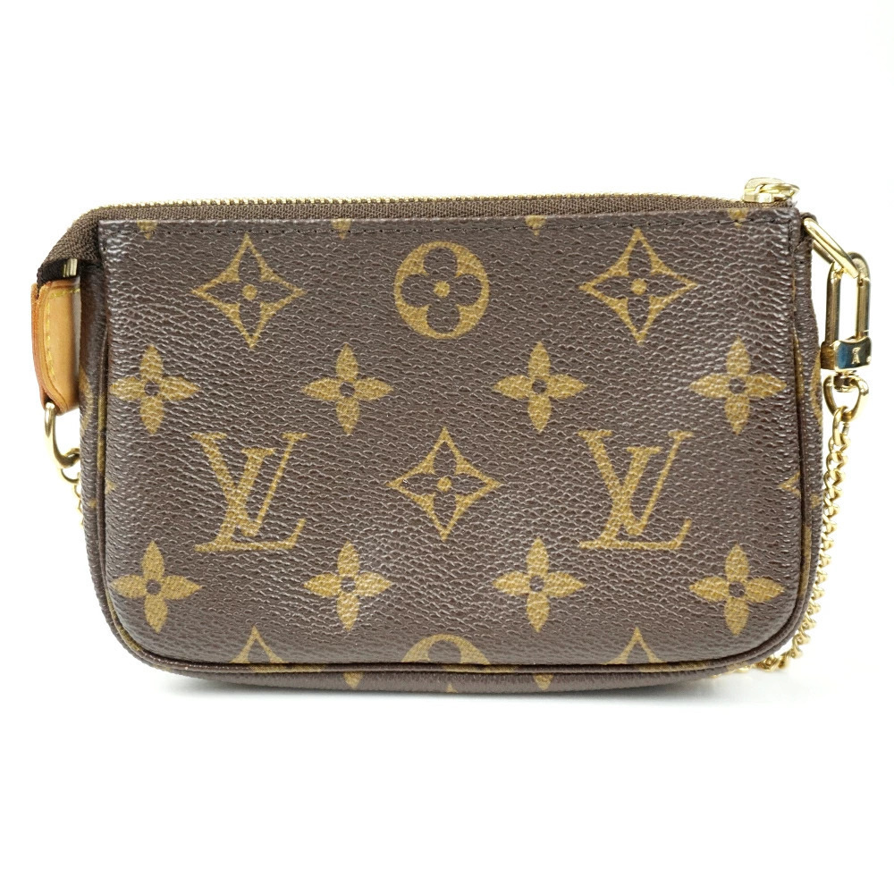 LOUIS VUITTON Pochette Accessoires Monogram Canvas Brown Handbag Accessory Pouch